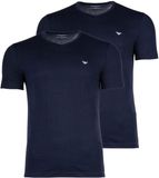 Armani T-shirts met V-hals 2-pack blauw