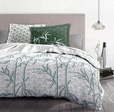 Home Linge Passion dekbedovertrek, 3-delig, 100% katoen, 57 draden/cm², 2 personen, 220 x 240 cm, Ondina, groen