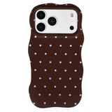 Selencia Vivid Wavy Backcover met MagSafe voor Apple iPhone 18 Pro Max / 17 Pro Max - Happy Dots Chocolate