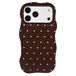 Selencia Vivid Wavy Backcover met MagSafe voor Apple iPhone 18 Pro Max / 17 Pro Max - Happy Dots Chocolate