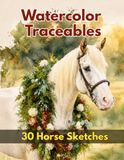 Watercolor Traceables Horse Sketches