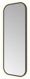Hotbath &More Mirrors Soft Square LED Badkamerspiegel - Rechthoek - 80 x 30 cm - Geborsteld Zwart Pvd