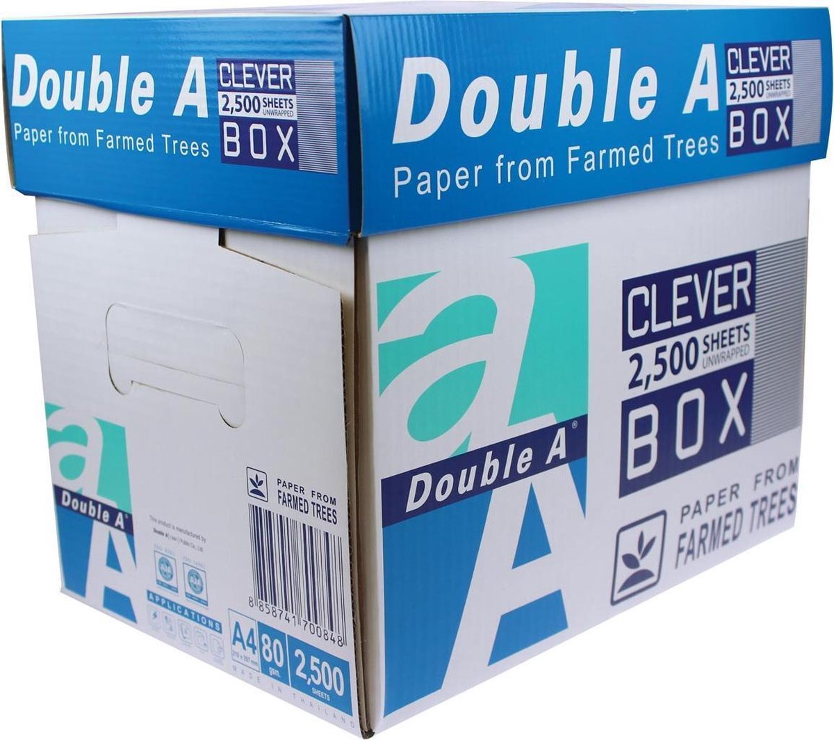 DOUBLEA A4 printpapier - 2500 vel - 80g - Non stop box