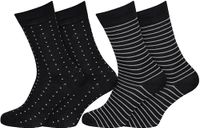 Nur Die 2 Pairs Cotton Business Socks Men (Size 39-46) Basic Simple & Classic Pattern Rubber Threads Men Chaussettes Homme