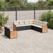 Maison Exclusive - Salon de jardin, 9 pièces, avec coussins, noir, en polyrotin