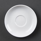 Olympia Whiteware espressoschotel 85 ml (12 stuks), wit, compatibel met CB464 kopje, volledig verzegeld porselein, ovenbestendig, magnetronbestendig, BS4034, CB465 gecertificeerd