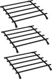 Zeller 3x stuks metalen zwarte pannenonderzetters vierkant 20 cm