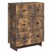 vidaXL Ladekast, Bewerkt hout, Gerookt eiken, 66 x 34,5 x 90 cm