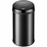 Monzana Prullenbak - Automatisch Rond 40L 30x69cm Display Sensor - Zwart