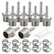 10 Pièces Raccords Barb Tuyau Inox avec Colliers