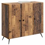 vidaXL Dressoir Oud hout 89 x 34,5 x 80 cm Bewerkt hout
