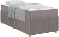 vidaXL Bedframe Taupe Stof 90 x 190 cm