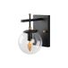 WELL HOME MOBILIARIO & DECORACIÓN Wandlamp, transparant, metaal, zwart, 15 x 20 x 15, fitting E14 max 40 W