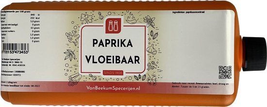 Van Beekum Specerijen Paprika Vloeibaar 3300 CU - 1kg