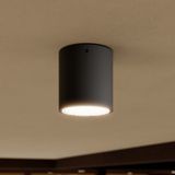 Lucande plafonniers LED Meret, rond, anthracite, métal