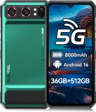 Oukitel WP68 Air Rugged Smartphone 5G - 6.88" 120Hz - 36GB RAM - 512GB ROM - 8000 mAh 45W - Gemini AI - Android 16 - NFC GPS - Green