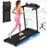 Tapis de course électrique fitness avec 12 programmes d'entraînement pour un usage domestique.