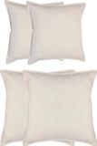 Atmosphera Bank/sierkussens Sophia - set 4x - Ivoor wit - polyester - met rits