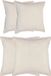Atmosphera Bank/sierkussens Sophia - set 4x - Ivoor wit - polyester - met rits