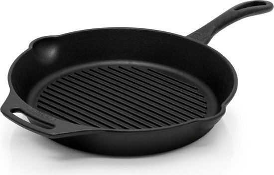 Petromax gietijzeren grillpan/ skillet 30 cm met steel