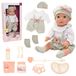 Poupée réaliste pour bébé avec tenue et set d'alimentation
