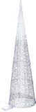 Countryfield LED kegel kerstboom lamp - zilver - metaal - H80 cm