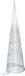 Countryfield LED kegel kerstboom lamp - zilver - metaal - H80 cm