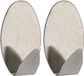 Tendance Plakhaakjes - Zilver - RVS - Zelfklevend - 2 stuks