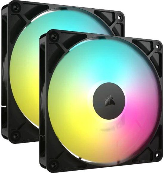 Corsair RS140 ARGB 140mm PWM Fans - Zwart - 2-pack
