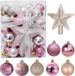 Unyqoos® Set van 30 Mini-Christbaumkugeln und Stern für kleine Weihnachtsbäume und Dekoration
