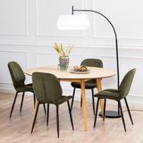 Merkloos Eettafel Levi - 140x140cm - Hout - Naturel - Rond