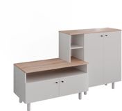 Vicco Garderobe Elano, Wit/Eiken, 140 x 80 cm