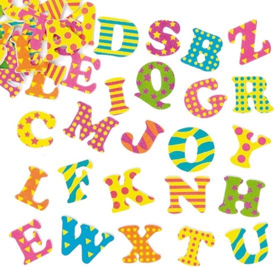 Baker Ross Funky zelfklevende letters van hobbyrubber 400 stuks per verpakking