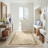 Safavieh Courtyard Collection CY7836 tapijt voor binnen en buiten, pluisvrij, vuilafstotend, voor terras en achtertuin, polypropyleen, crème/groen, 10,12 x 140 cm