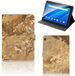 B2Ctelecom Lenovo Tab E10 hoesje Marmer Creme