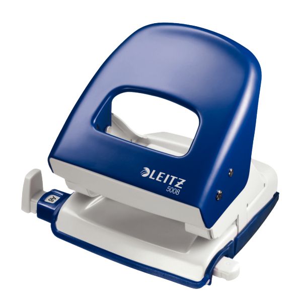 Leitz NeXXt WOW metalen bureau perforator - blauw/wit