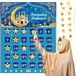 Calendrier du Ramadan pour enfants - Jeu de cadeaux du Ramadan - Affiche du calendrier du Ramadan 2023 pour le calendrier de l'Avent musulman de l'Aïd