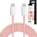 Krüger&Matz KM 1271 Serie - Câble USB-C - 1 m - Rose - Gaine en nylon