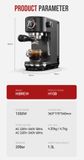 StarTech H.Koenig Espressomachine - H10B - 20 bar - Semi-automatisch - Instelbare temperatuur - Warm en koud - 51 mm portafilter - Zwart