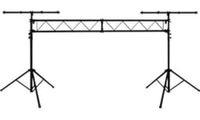 Audibax SLS30 - Verlichtingshouderset - Statieven voor rookmachines met kogelkop - Truss-houder voor lichten - In hoogte verstelbaar van 240 tot 325 cm - 2 T-stangen met 4 handgrepen