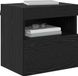 Syfax TV Wandkast 40 x 30 x 40 cm Zwart Eiken Bewerkt hout