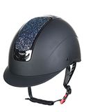 HKM Glamour Rijhelmen Zwart/Multicolour L=58-60cm
