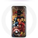 Maniacase Hoesje voor Samsung Galaxy S9 plus Avengers invaders oude soldaten