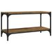 VidaXL TV-meubel 100x33x41 cm bewerkt hout en staal gerookt eikenkleur