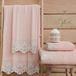 PETTI Artigiani Italiani - Serviettes de bain en tissu éponge 100% coton, set de serviettes 1+1, 2 pièces, 1 serviette pour le visage et 1 serviette, rose