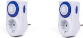 Benson 3x stuks programmeerbare tijdklok/tijdschakelaar/stekkerdoos voor binnen 24-uurs wit