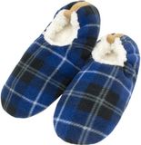 NORMANI Herenslippers "Karo" blauw/wit