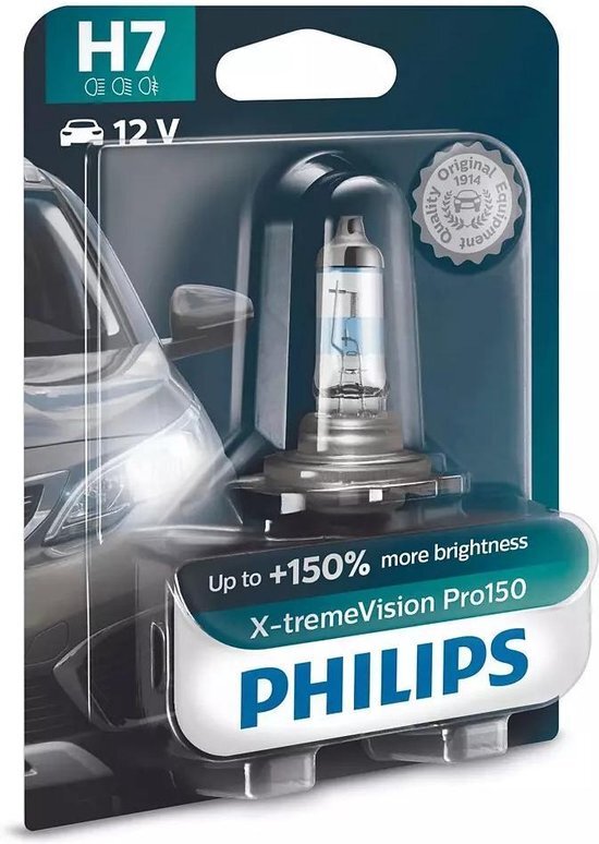 Philips Reservelamp Auto H7 X-tremevision Pro150 55w Glas