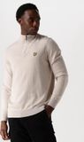 Lyle & Scott Cotton Merino Quarter Zip Jumper Truien & Vesten Heren - Sweater - Hoodie - Vest - Beige - Maat XS