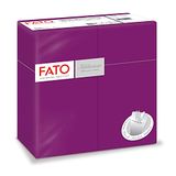 Fato - Airlaid droge papieren servetten, met bestekzak, stoffen look, 50 servetten, formaat 40 x 40 cm, aubergine